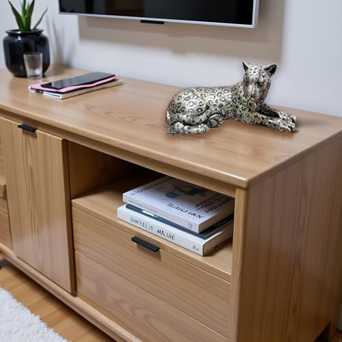 Cheetah Statue Home Decor Sculpture, Sitting Cheetah Desktop Ornament,Handmade with Resin,Office countertop Decoration,Suitable for Living Room, Dining Table, Bedroom - Image 6
