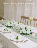 BLOSMON White Roses Artificial Flower for Home Decoration: 2 Pcs, Reusable - Image 2