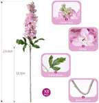 Fake Flowers 23.6” Delphinium Artificial Flowers 8Pcs Silk Flowers with Stems Long Stem Artificial Flowers for Tall Vase Faux Flowers for Indoor Home Decoration Wedding Decoration Centerpiece (Purple) - Image 2
