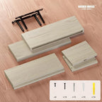 RICHER HOUSE 3-Set Floating Shelves, Natural Bathroom Shelf Over Toilet - Image 5