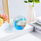 Qianwei Ocean Waves Hand Blown Glass Decor Crystal Ball Sea Figurines Gifts - Image 4
