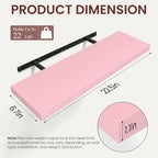 BAYKA Pink Floating Shelves 22.5in, Set of 3, Wall Mounted for Wall Decor - Image 2