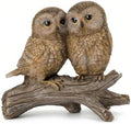 Braxio Owl Statue Home Decor - 7.5 Inch Resin Owl Couple Figurine by BRAXIO