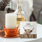 Highland Cow Bathroom Decor - Hello Sweet Cheeks Bathroom Decor, Funny Highland Cow Wood Signs, 5 X 5 Inches - Image 4