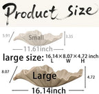 16" Large Decorative Bowl decor, Modern Home Decoration Scallop Bowl,Fashion Key Bowl for Entrance Table, Decorative Fruit Bowl for Kitchen Counter, Ruffle Decor, Artificial Stone Beige - Image 3