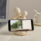 Abstract Couple Statue,Hugging Lovers Sculptures Resin Love Figurines Modern Home Office Decor Accents for Nightstand & Dresser, Shelf Decorations Aesthetic, Ideal Gift (White, One Size) - Image 4