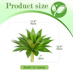Artificial Agave Plant, Green, 17.8", 1Pcs - Image 2