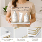 Bathroom Tray for Counter Top Organizer, Oak Wood Vanity Tray - Image 5