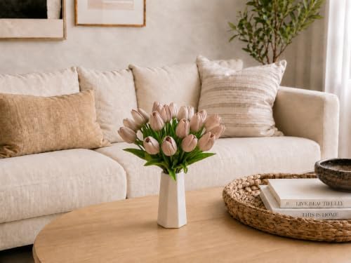 Mandy's 20pcs Artificial Light Brown Tulips - Image 7