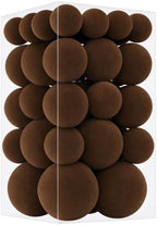 46Pcs Velvet Christmas Ball Ornaments Set - Flocked Shatterproof Christmas Tree Decorations Classic Hanging Ornaments with Rope for Xmas Wreath Holiday Home Decor (Multi-Size, Brown) by Unknown