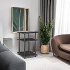 Furinno TURN-N-TUBE Side Table, 3-Tier Square Modern End Table, Open Shelves - Image 5