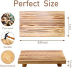 Wooden Pedestal Stand for Bathroom Tray Kitchen Counter Decor Soap Dish - Image 5