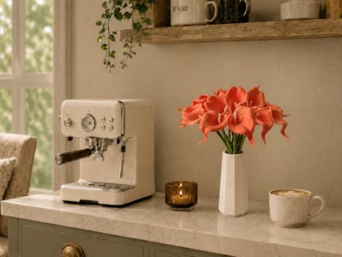 Mandy's 20pcs Coral Calla Lily Artificial Flowers - Image 7