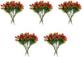 Cabilock 25pcs Artificial Strawberry Stems - Faux Strawberry Bunch, Rustic Fake Fruit Branches for Home Decor Party Centerpieces Photography Props by cabilock