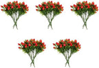 Cabilock 25pcs Artificial Strawberry Stems - Faux Strawberry Bunch, Rustic Fake Fruit Branches for Home Decor Party Centerpieces Photography Props by cabilock