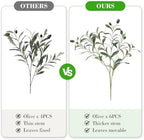 18in 10PCS Artificial Olive Branches for Vase Fake Greenery Stems - Image 4