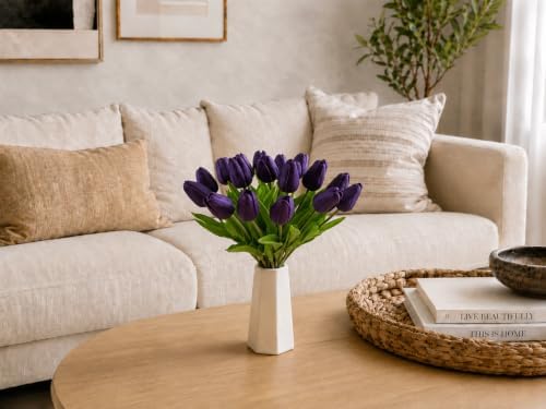 Mandy's 20pcs Artificial Dark Purple Tulips - Image 5