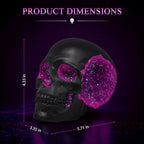 Black and Purple Resin Skull Figurine Statue. Good Gifts for Skull Lovers - Image 3