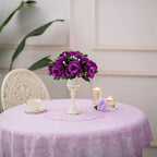 BLOSMON Flower Balls Wedding Rose Centerpieces 10 Pcs Purple Fake Flowers with Base Kissing Balls Decor Artificial Floral Arrangements Flower Bouquet of Roses Home Party Table DIY Decorations - Image 6