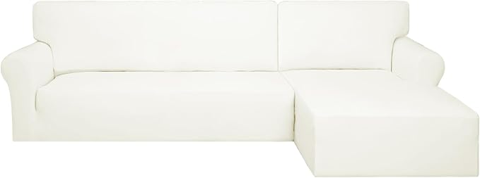 PureFit Stretch Sectional Couch Covers 2 pcs Non Slip L Shape Sofa Cover | by PureFit