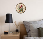 Vintage Floral Wall Decor, Printed Canvas Wall Hanging for Bedroom Kitchen Home Office, Round Decoration, Wall Art Bedroom, Living Room Wall Art, Dorm Decor, Circular Wall Hanging with Hooks,20 - Image 6