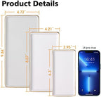 Gurygo 8" Bathroom Tray, Ceramic Vanity Trays for Bathroom, Small Ceramic Trays, Kitchen Soap Tray for Kitchen Counter (White with Gold-Edged, 8",Set/1) - Image 3