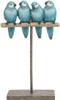Braxio Bird Figurines Home Decor – Resin Tabletop Blue Bird Decor for Shelf Table Desk Modern Decorative Accent for Living Room Bedroom Office 5.5 x 2.5 x 9.5 Inch by BRAXIO