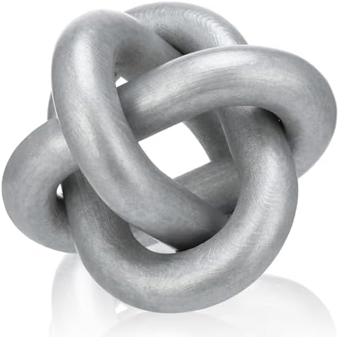 Yalikop 3 Link Wood Knot Decor Rustic Table Shelf Accents, Silver by Yalikop