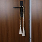 34 Inch Pearl Glass Bead Garland with Tassels-White, 2 Pack - Image 6