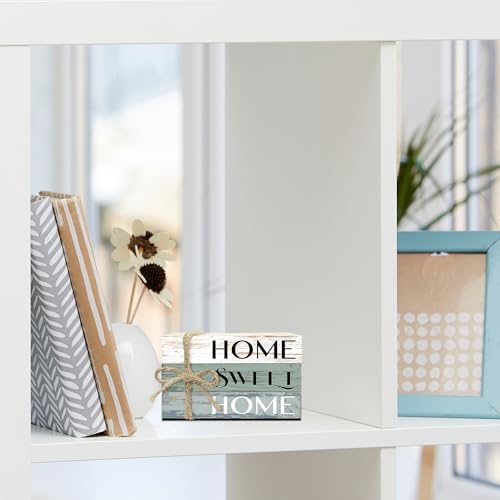 Mini Decorative Books for Home Decor, Small Wood Book Stack for Table Decor, Home Sweet Home Decor Books for Living Room Bookshelf, Farmhouse Stacked Books Decor（L36） - Image 4