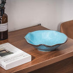 8" Fruit Bowl for Kitchen Counter Decor,Lotus Leaf Shape Ceramic Decorative Bowl,Key Bowl for Entryway Table Modern Home Decor - Image 6