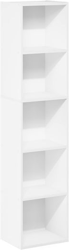Furinno PASIR Book Shelf, 5-Tier Modern Bookshelf, Open Shelves Bookcase 9 x 12 - Image 8