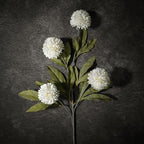 Waipfaru 12 Pcs Artificial Pompon Mums Faux Flowers for Vase, 27" Bulk Long Floral Fake Chrysanth Branches with Stems Vase Filler for DIY Bouquet Centerpieces, Indoor Home Decorations, No vase, Cream - Image 4