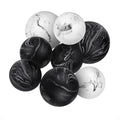 Creative Scents Black & White Small Set of 8 Marble Look Decorative Balls for Bowls – Decorative Orbs Spheres for Coffee Table Centerpiece, Dining Table, Living Room - Modern Bowl Fillers for Home by CreativeScents