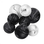 Creative Scents Black & White Small Set of 8 Marble Look Decorative Balls for Bowls – Decorative Orbs Spheres for Coffee Table Centerpiece, Dining Table, Living Room - Modern Bowl Fillers for Home by CreativeScents