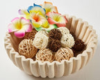 Ruffle Decor Large Decorative Bowl,fruit bowl kitchen stone bowl,bowl decor,Trendy home decor large Stylish Key Bowl for Entry Table by Unknown