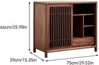 Nightstand Sofa Table Chinese Tea Cabinet Wooden Sofa Side Table Zen Simple - Image 3