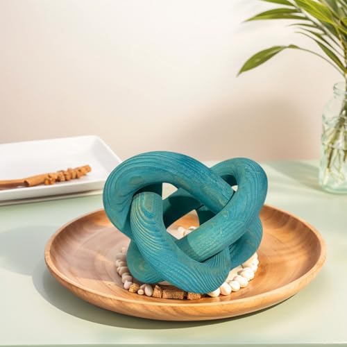 Wood Knot Decor -Coffee Table Decor,Blue Home Decor Shelf Decor - Image 2