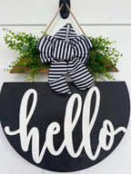 17 inch Rustic Welcome Sign with Bow and 3D Letters for Front Door - Image 4