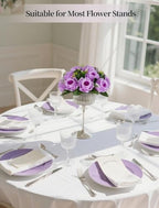 BLOSMON Flower Balls Wedding Rose Centerpieces: 10 Pcs Lilac Fake Flowers Lilac Kissing Balls Decor Lilac Artificial Floral Arrangements Flower Bouquet of Roses Home Party Table DIY Decorations - Image 6