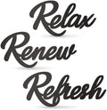 3 Pieces Bathroom Decor Black Bathroom Wall Art Relax Renew Refresh by HeavenlyWeddingsbyAngelLLC