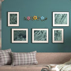 Wesiti Metal Flower Wall Art Decor Vintage Wrought Scroll, Bright Color - Image 3