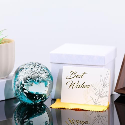 Qianwei Ocean Waves Hand Blown Glass Decor Crystal Ball Sea Figurines Gifts - Image 6