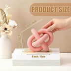 Yalikop 3 Link Wood Knot Decor Rustic Table Shelf Accents, Pea-Pink - Image 2
