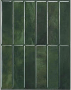 Smart Tiles Peel and Stick backsplash, Stacked Forest Green, 11.43"x9" by SmartTiles-OriginalPeelandStickBacksplashTiles