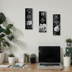 DONFENTHY 3 Pcs Black And White Bedroom Decor White Rose Wooden Wall Decor Black Grey Bathroom Decor Inspirational Farmhouse Office Sign With SHE Bible Words For Women Girl Home Decor(White 12x4Inch) - Image 6