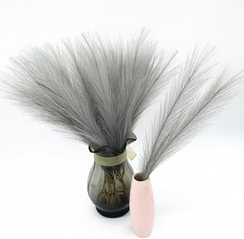 CATTREE Artificial Pampas Grass Stems, Light Gray, 18 Inch, 30 Pcs - Image 6