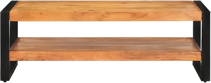 Coffee Table 47.2"x23.6"x15.7" Solid Acacia Wood, Side Table, Center Table - Image 3