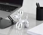 4 Inch Shiny Silver Balloon Dog Sculpture - Image 6