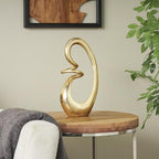 Deco 79 Aluminum Metal Abstract Decorative Sculpture Swirl Home Decor Statue, Accent Figurine 7" x 4" x 13", Gold - Image 5